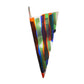 Meyda Lighting Metro Fusion 8" 2-Light Black Penna Di Pavone Wall Sconce With Multi-Colored Shade Glass
