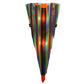 Meyda Lighting Metro Fusion 8" 2-Light Black Penna Di Pavone Wall Sconce With Multi-Colored Shade Glass