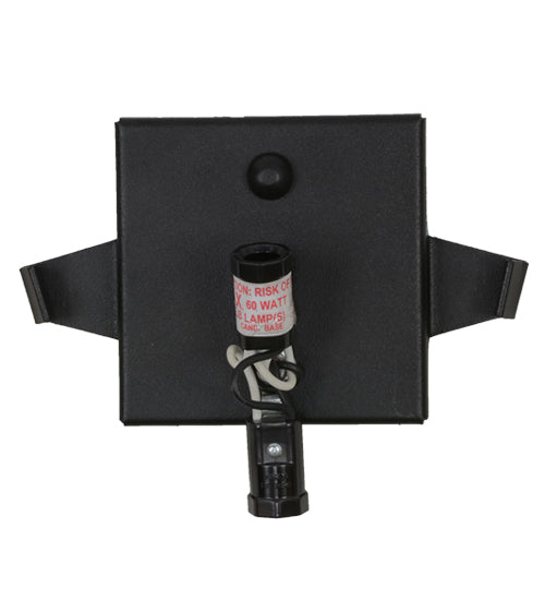 Meyda Lighting Metro Fusion 8" 2-Light Black Penna Di Pavone Wall Sconce With Multi-Colored Shade Glass