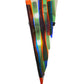 Meyda Lighting Metro Fusion 8" 2-Light Black Penna Di Pavone Wall Sconce With Multi-Colored Shade Glass