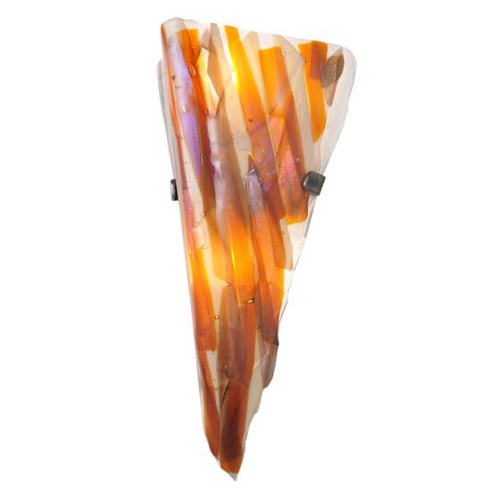 Meyda Lighting Metro Fusion 8" 2-Light Marina Wall Sconce With Multi-Colored Shade Glass