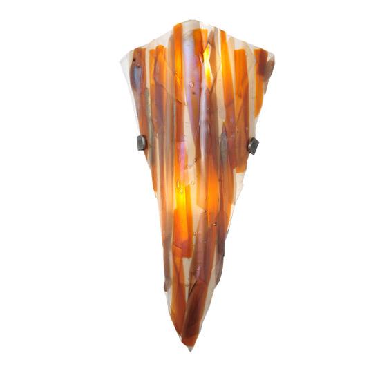 Meyda Lighting Metro Fusion 8" 2-Light Marina Wall Sconce With Multi-Colored Shade Glass