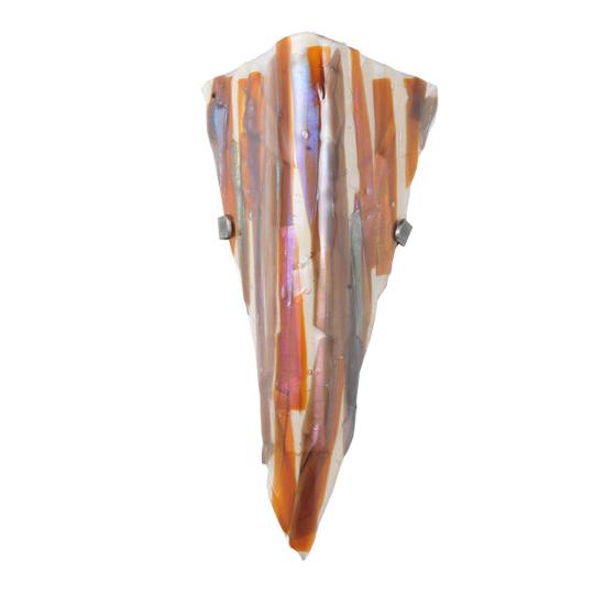 Meyda Lighting Metro Fusion 8" 2-Light Marina Wall Sconce With Multi-Colored Shade Glass