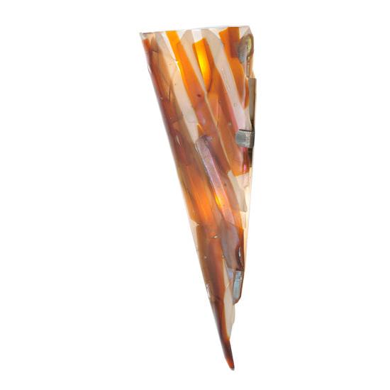 Meyda Lighting Metro Fusion 8" 2-Light Marina Wall Sconce With Multi-Colored Shade Glass