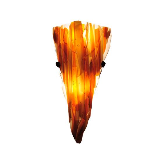 Meyda Lighting Metro Fusion 8" 2-Light Marina Wall Sconce With Multi-Colored Shade Glass