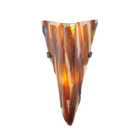 Meyda Lighting Metro Fusion 8" 2-Light Marina Wall Sconce With Multi-Colored Shade Glass