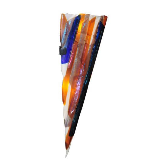 Meyda Lighting Metro Fusion 8" 2-Light Oceano Wall Sconce With Multi-Colored Shade Glass