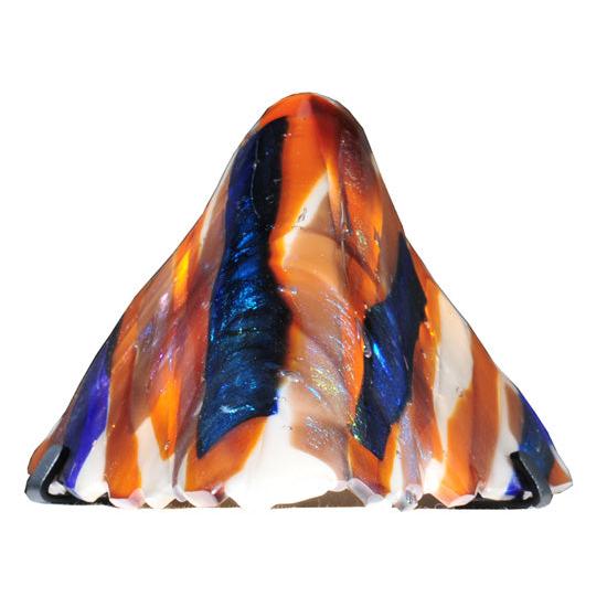 Meyda Lighting Metro Fusion 8" 2-Light Oceano Wall Sconce With Multi-Colored Shade Glass