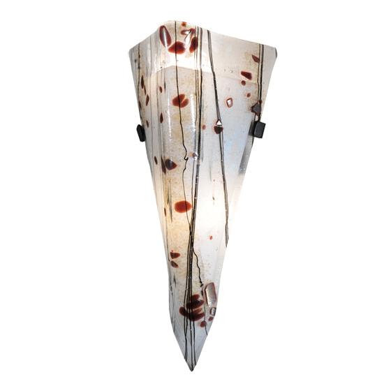 Meyda Lighting Metro Fusion 8" 2-Light Ramoscelli Wall Sconce With Multi-Colored Shade Glass