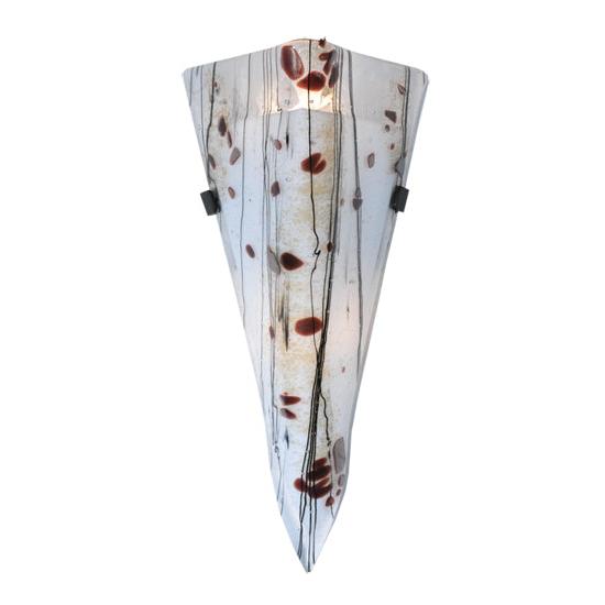 Meyda Lighting Metro Fusion 8" 2-Light Ramoscelli Wall Sconce With Multi-Colored Shade Glass