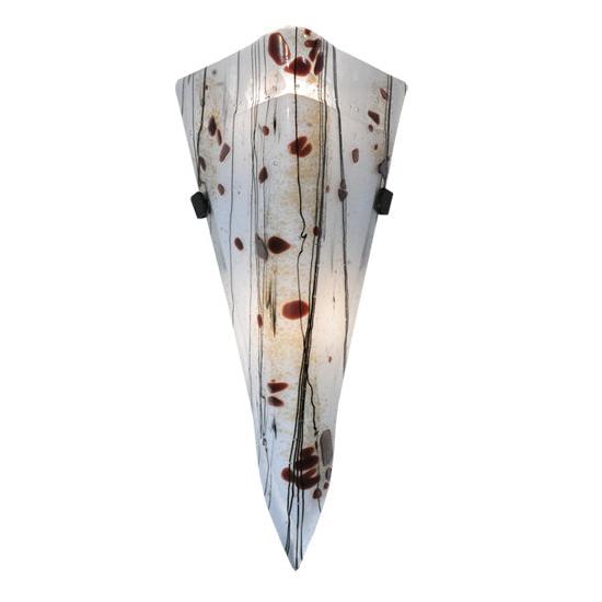 Meyda Lighting Metro Fusion 8" 2-Light Ramoscelli Wall Sconce With Multi-Colored Shade Glass