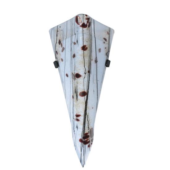 Meyda Lighting Metro Fusion 8" 2-Light Ramoscelli Wall Sconce With Multi-Colored Shade Glass