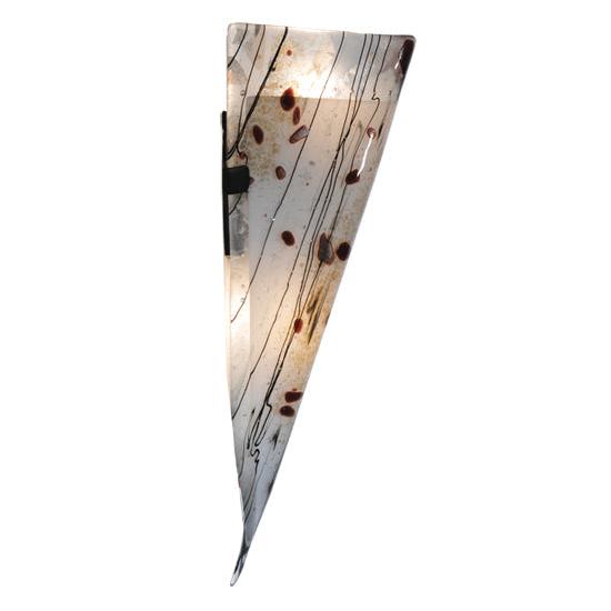 Meyda Lighting Metro Fusion 8" 2-Light Ramoscelli Wall Sconce With Multi-Colored Shade Glass