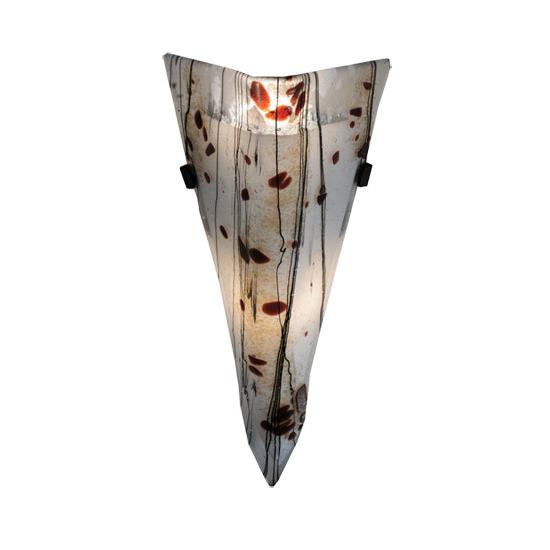 Meyda Lighting Metro Fusion 8" 2-Light Ramoscelli Wall Sconce With Multi-Colored Shade Glass