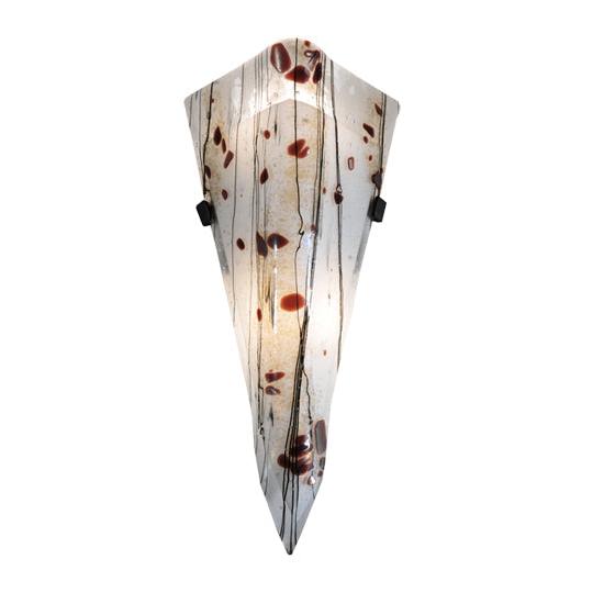 Meyda Lighting Metro Fusion 8" 2-Light Ramoscelli Wall Sconce With Multi-Colored Shade Glass