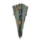 Meyda Lighting Metro Fusion 8" 2-Light Textured Black Penna Di Pavone Wall Sconce With Multi-Colored Shade Glass