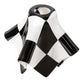 Meyda Lighting Metro Fusion 8" Handkerchief Grand Prix Replacement Black & White Shade Glass