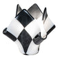 Meyda Lighting Metro Fusion 8" Handkerchief Grand Prix Replacement Black & White Shade Glass