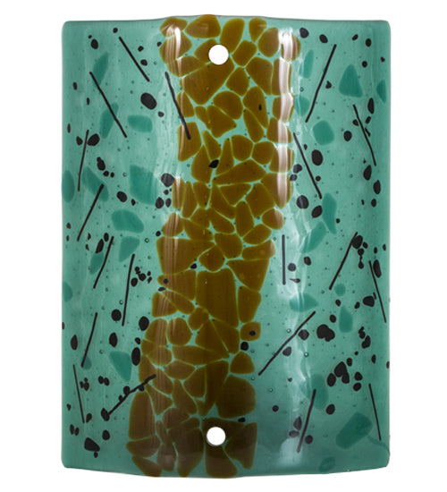 Meyda Lighting Metro Fusion 8" Muro Verde Replacement Green & Brown Shade Glass