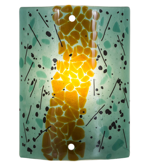 Meyda Lighting Metro Fusion 8" Muro Verde Replacement Green & Brown Shade Glass
