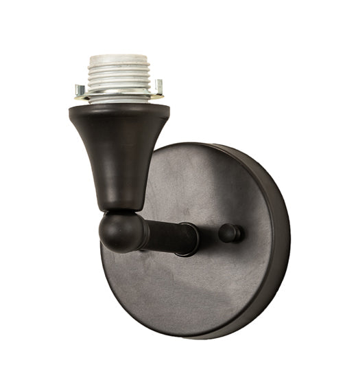 Meyda Lighting Metro Fusion 8" Nickel Handkerchief Grand Prix Wall Sconce With Black & White Shade Glass