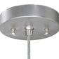 Meyda Lighting Metro Fusion 8" Nickel Handkerchief Mini Pendant Light With Aventurine Green Shade Glass