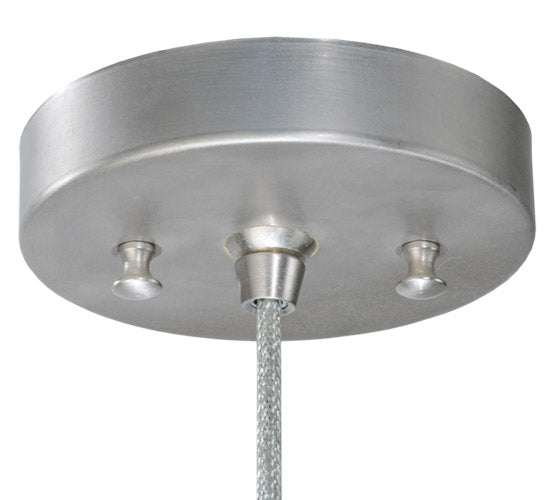 Meyda Lighting Metro Fusion 8" Nickel Handkerchief Mini Pendant Light With Aventurine Green Shade Glass