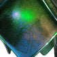 Meyda Lighting Metro Fusion 8" Nickel Handkerchief Mini Pendant Light With Aventurine Green Shade Glass