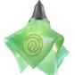 Meyda Lighting Metro Fusion 8" Nickel Handkerchief Mini Pendant Light With Fiddleheads Mint Green Shade Glass