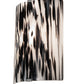 Meyda Lighting Metro Fusion 8" Nickel La Perla Nera Wall Sconce With White & Black Shade Glass