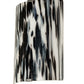 Meyda Lighting Metro Fusion 8" Nickel La Perla Nera Wall Sconce With White & Black Shade Glass