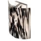 Meyda Lighting Metro Fusion 8" Nickel La Perla Nera Wall Sconce With White & Black Shade Glass