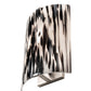 Meyda Lighting Metro Fusion 8" Nickel La Perla Nera Wall Sconce With White & Black Shade Glass