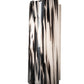 Meyda Lighting Metro Fusion 8" Nickel La Perla Nera Wall Sconce With White & Black Shade Glass