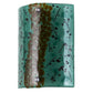 Meyda Lighting Metro Fusion 8" Nickel Muro Verde Wall Sconce With Green & Brown Shade Glass