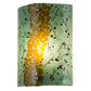 Meyda Lighting Metro Fusion 8" Nickel Muro Verde Wall Sconce With Green & Brown Shade Glass