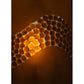 Meyda Lighting Metro Fusion 8" Nickel Wall Sconce With Amber Pietre Fused Shade Glass