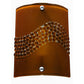 Meyda Lighting Metro Fusion 8" Nickel Wall Sconce With Amber Pietre Fused Shade Glass