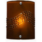 Meyda Lighting Metro Fusion 8" Nickel Wall Sconce With Amber Pietre Fused Shade Glass