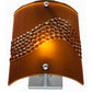 Meyda Lighting Metro Fusion 8" Nickel Wall Sconce With Amber Pietre Fused Shade Glass