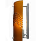 Meyda Lighting Metro Fusion 8" Nickel Wall Sconce With Amber Pietre Fused Shade Glass