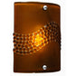 Meyda Lighting Metro Fusion 8" Nickel Wall Sconce With Amber Pietre Fused Shade Glass
