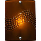 Meyda Lighting Metro Fusion 8" Nickel Wall Sconce With Amber Pietre Fused Shade Glass