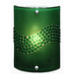 Meyda Lighting Metro Fusion 8" Nickel Wall Sconce With Green Pietre Fused Shade Glass