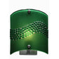 Meyda Lighting Metro Fusion 8" Nickel Wall Sconce With Green Pietre Fused Shade Glass