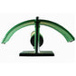 Meyda Lighting Metro Fusion 8" Nickel Wall Sconce With Green Pietre Fused Shade Glass