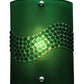 Meyda Lighting Metro Fusion 8" Nickel Wall Sconce With Green Pietre Fused Shade Glass