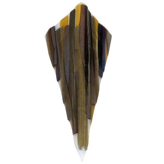 Meyda Lighting Metro Fusion 8" Penna Di Pavone Multi-Colored Shade Glass