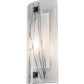 Meyda Lighting Metro Fusion 8" Solar Black Twigs Wall Sconce With Clear Fused White & Black Shade Glass