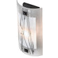 Meyda Lighting Metro Fusion 8" Solar Black Twigs Wall Sconce With Clear Fused White & Black Shade Glass